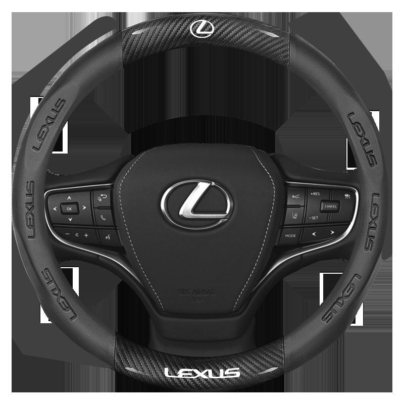 38cm Carbonfaser Leder Auto Lenkradabdeckung für Lexus F Sport ES200 ES300 RX300 LS500h GS300 IS300 CT200h UX300 LX570 GX
