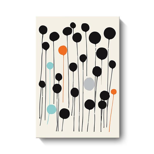 Modern Living Room Decoration Painting Abstract Geometric Dots Art Simple Canvas Painting Nightmare Before Christmas Kitchen