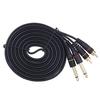 10ft Dual   Male   to Dual 6.35mm 1Celsius4  TS Male Plug Stereo   Cable Cord Wire for Mixer AV Amplifier