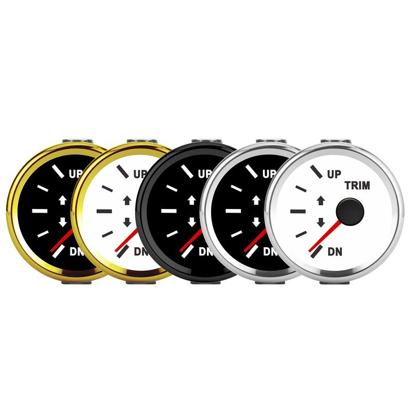 Balance Gauge Meter Boat Trim Balance Gauge Meter IP67 Waterproof with Red Backlight 52mm Ship Yacht Marine Yacht Trim Gauge
