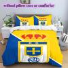 Biancheria da letto con motivo Real Oviedo, Set piumone Copripiumino Federa Regalo di Compleanno per la Casa (1*copripiumino+2*federe,senza imbottitura)