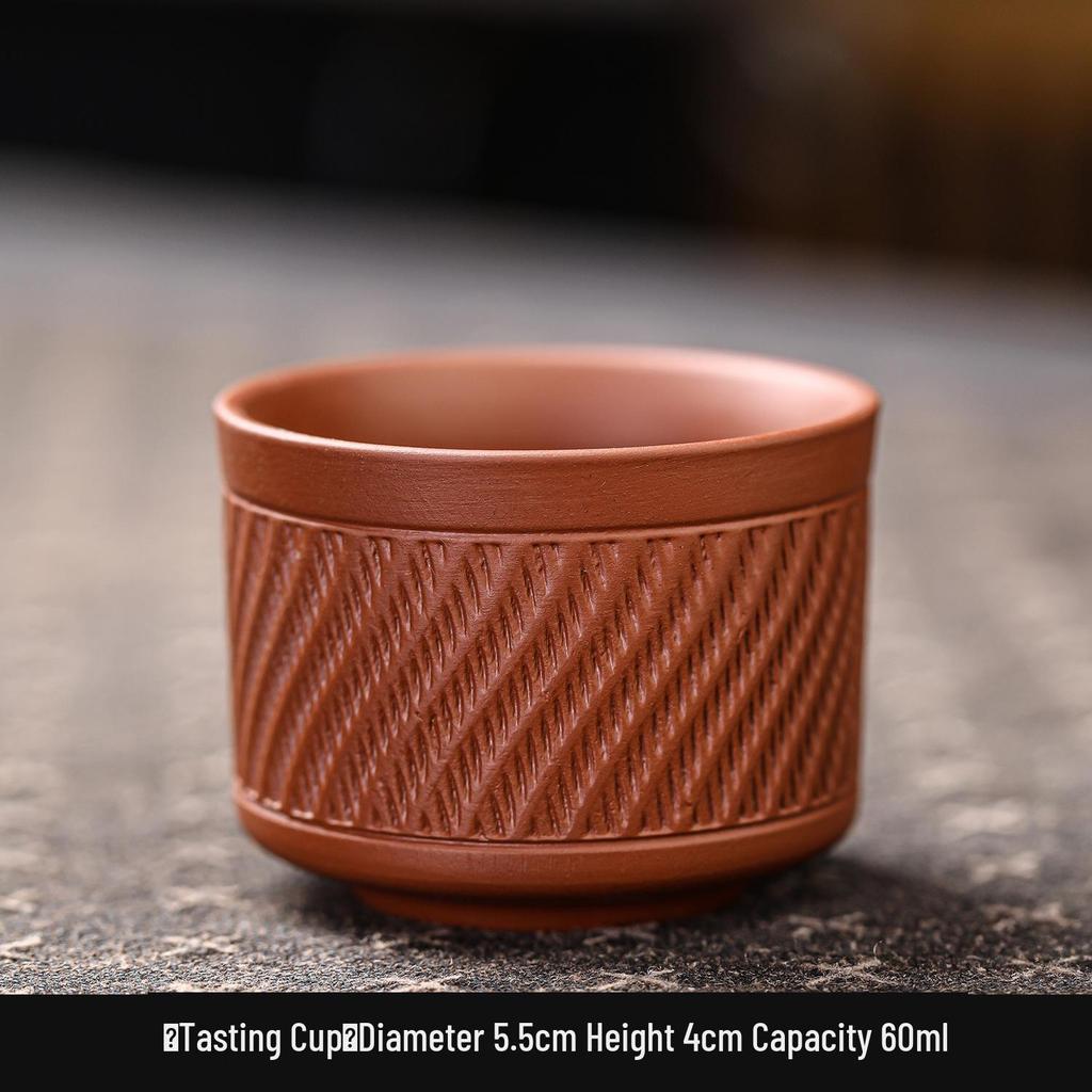 Large-Capacity Purple Clay Kung Fu Tea Set with Jump Knife Teapot and Two Cups