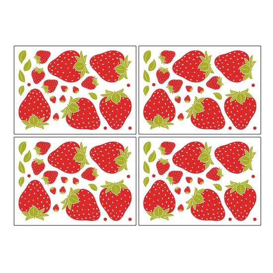 

Наклейки на стену, красочные фотообои, водостойкие самоклеящиеся съемные декоративные обои «сделай сам», клубника, фрукты, фон, обои, художественное ремесло красный