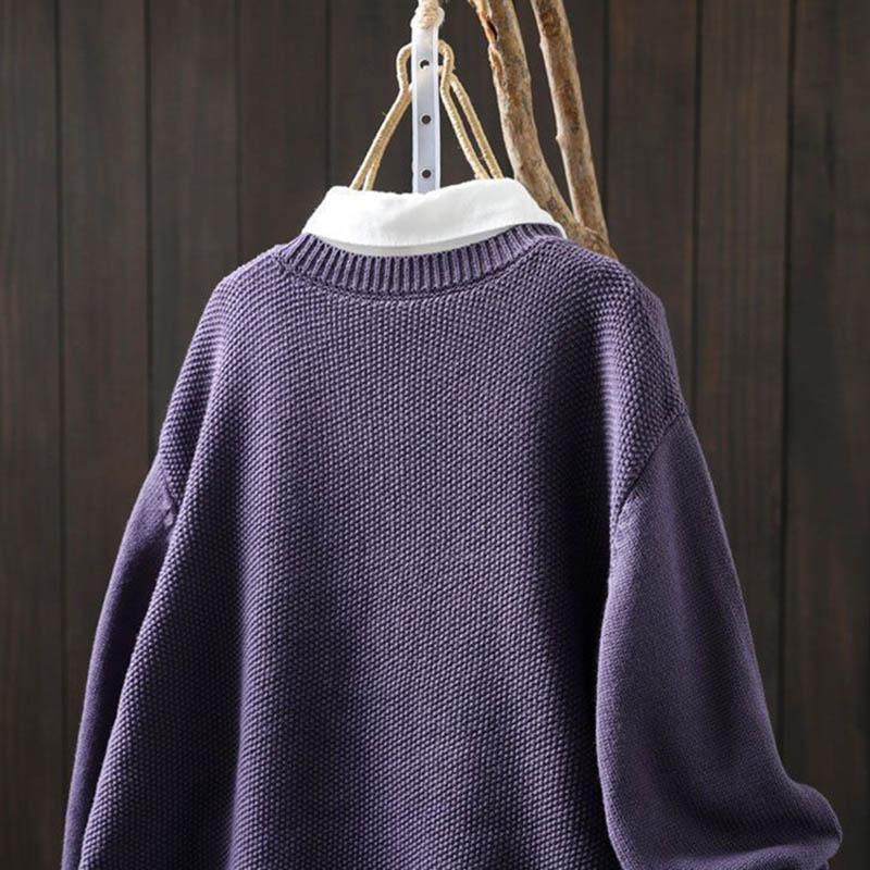 Gensere Kåpe Cardigan for Kvinner Høst Vinter Stor Størrelse Vintage Løs Langermet Strikket Cardigan Gensere Jakke