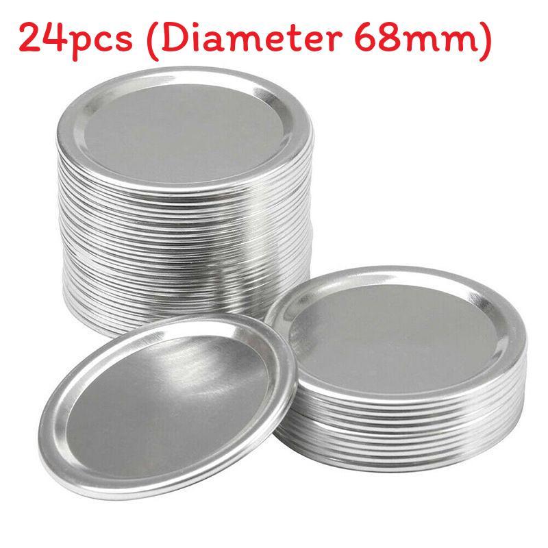 Mason Jar Silver Aluminum Lid For 68mm And 86mm Wide Mouth Storage Containers Kitchen Tool