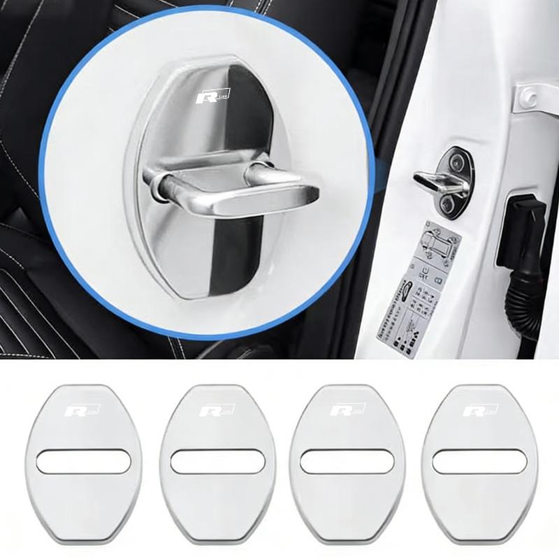 4Pcs Metal Car Door Lock Buckle Cover Protective Covers Hub Cap For VW GTI Polo Golf Passat B6 B7 B8 Tiguan Jetta T-ROC Taigo CC vhcp29
