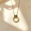 Elegant Cat Pendant Necklace: Fresh Design with Micro-Set Zircons for Women - Light Luxury & High-End Feel; Perfect Clavicle Chain Accessory.