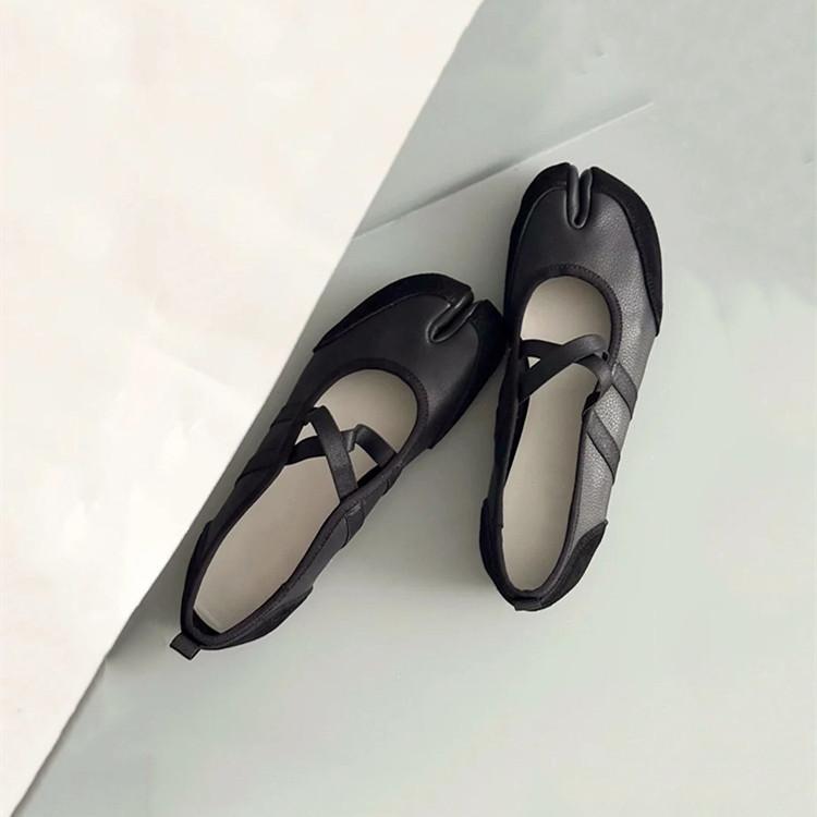 

IPPEUM Red Ballet Flats Women Split Toe Ballerina Tabi Sneakers Shoes 250 чёрный