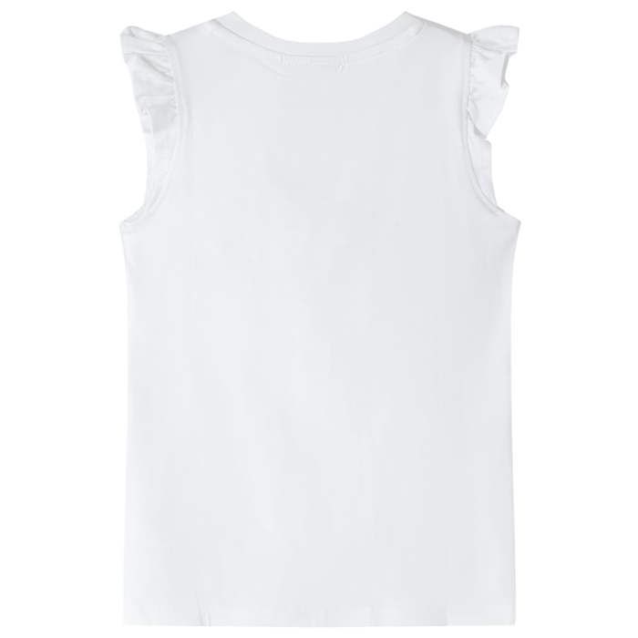 Children's T-shirt with Ecru Ruffle Sleeves 92/104/116/128/140
