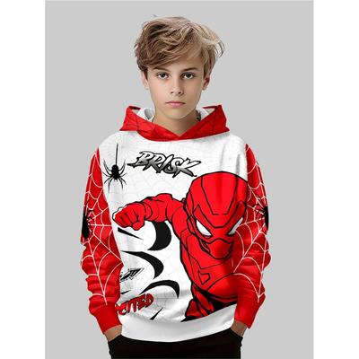 Kinderbekleidung, Jungen-Hoodies, langärmelige 3D-gedruckte lässige Outdoor-Mode-Oberteile für Frühling und Herbst