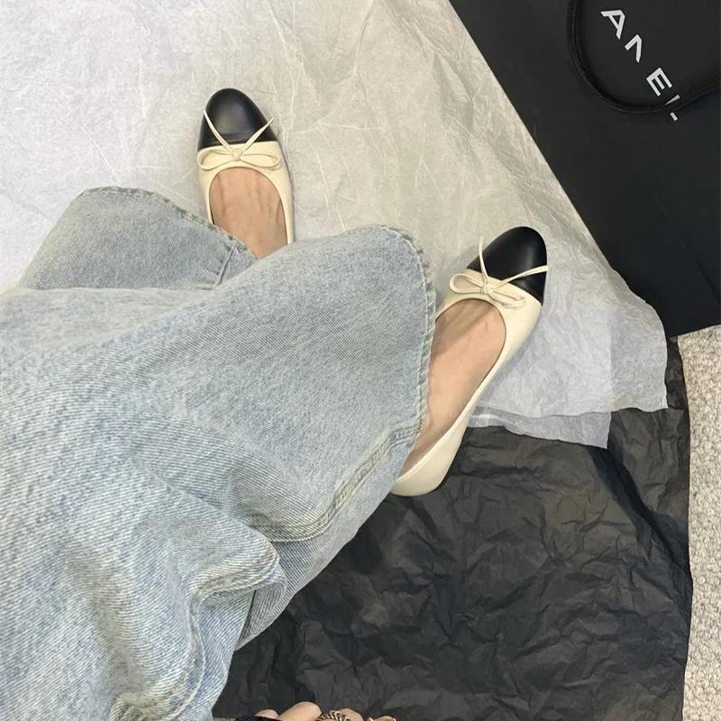 

Fashion Butterfly-knot Women Loafer Shoes Fashion Shallow Slip On Ladies Comfort Soft Sole Flats 2025 Spring Women s Comfort Shoes 35 бежевый