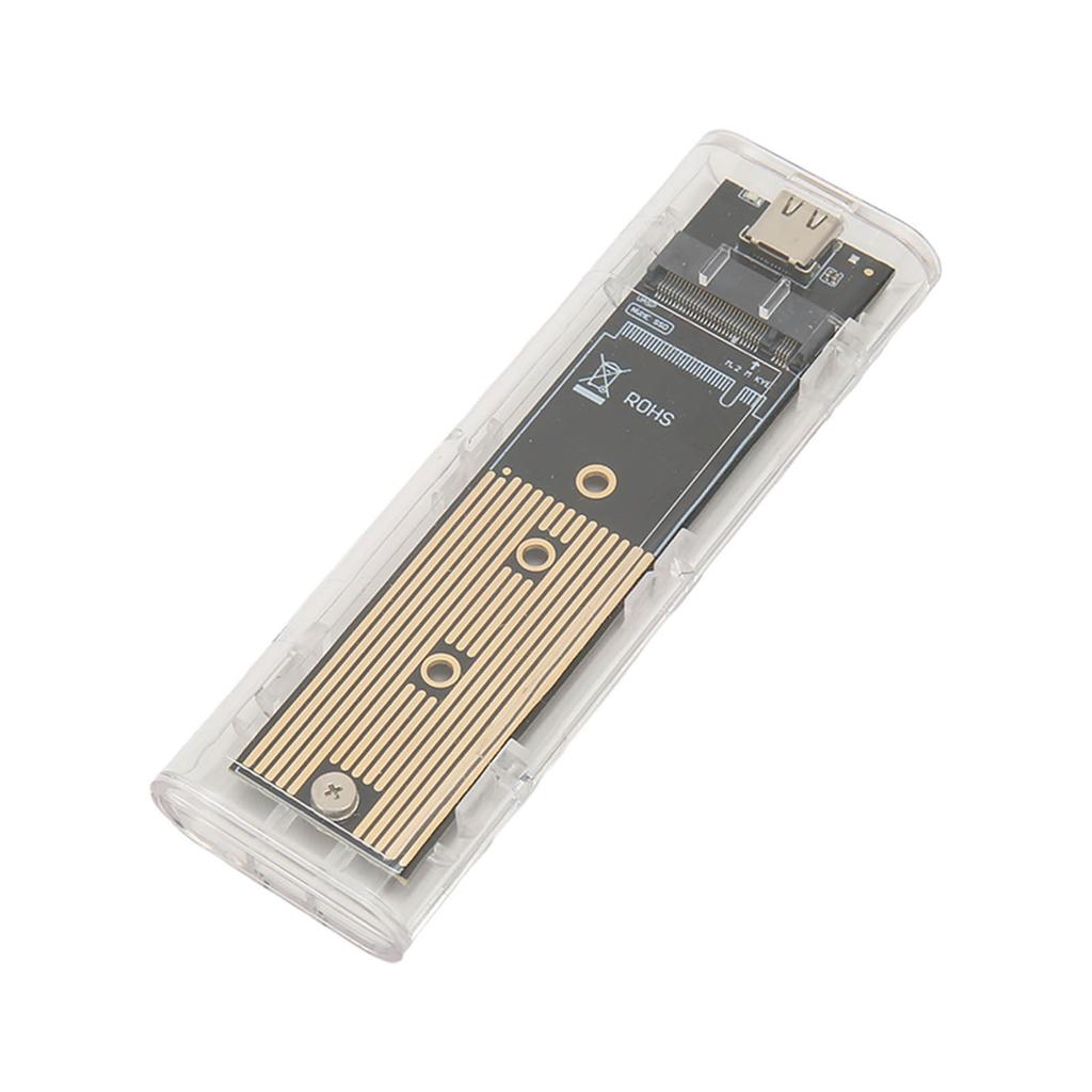 M.2 NVMe SATA SSD Enclosure NVMe To USB C 3.1 10Gbps Clear Enclosure Support M‑Key B+M Key UASP