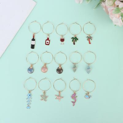 15Pcs Wine Glass Charms Markers Tags Identification Wine Bachelorette Tasting