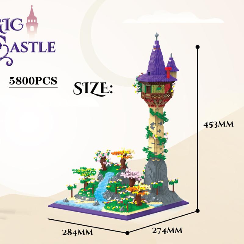 Challenge Sakura Tree House Mini Blocks Toy Architecture Magic Castle Beautiful Cabin Oil House For Girl Present Birthday Gift