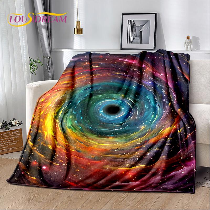 Universe Space Stars Black Hole Galaxy Earth Milky Way Soft Blanket,Soft Throw Blanket for Home Bedroom Bed Sofa Cover Kid Gift