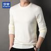 ROMON Men's Loose Fit Round Neck Knit Sweater