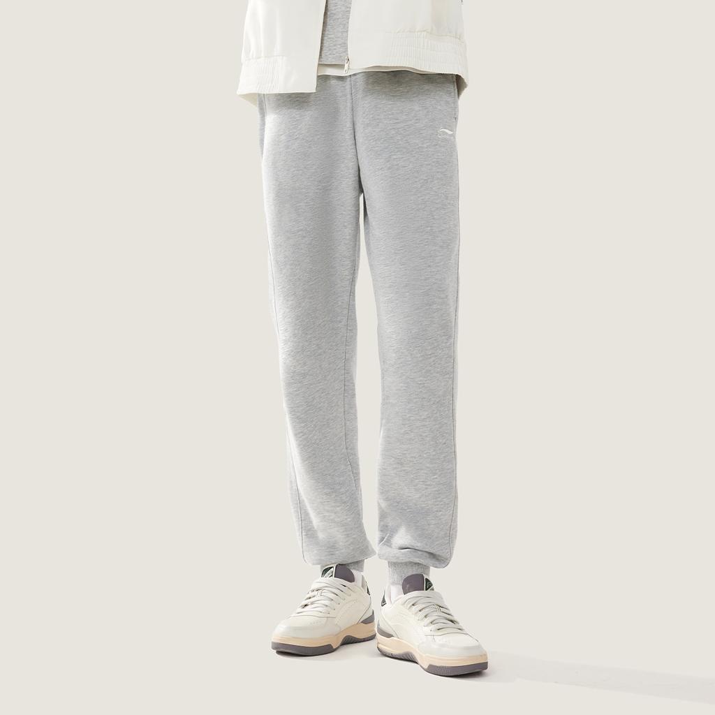 Li Ning Sports Lifestyle Series Logo Embroidered Knitted Sweatpants Men Sweatpants AKLV869-1