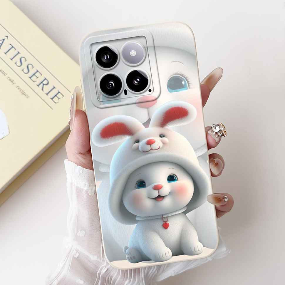 Cover For Xiaomi 14 Case Silicone Shockproof Soft Camera Protective Pattern Matte For Xiaomi 14 Mi14 Xiaomi14 5G 2023 Cases