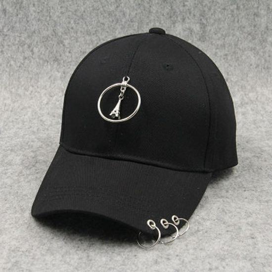 

Модная женская летняя бейсболка в корейском стиле — защита от солнца для путешествий, отдыха на природе и пар Ring Tower чёрный