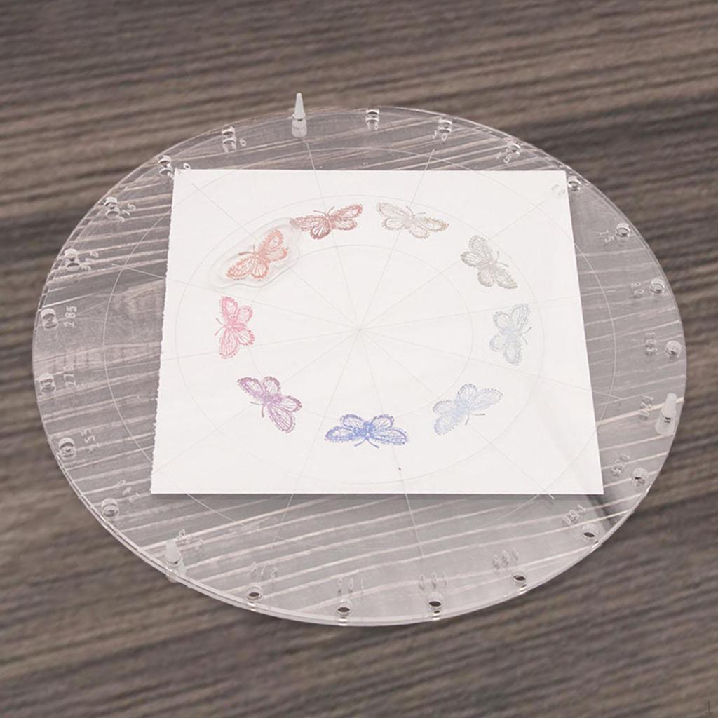 Circular Stamped Designs Tool Platform Accessory Acrylic Crafting Spin for Journaling