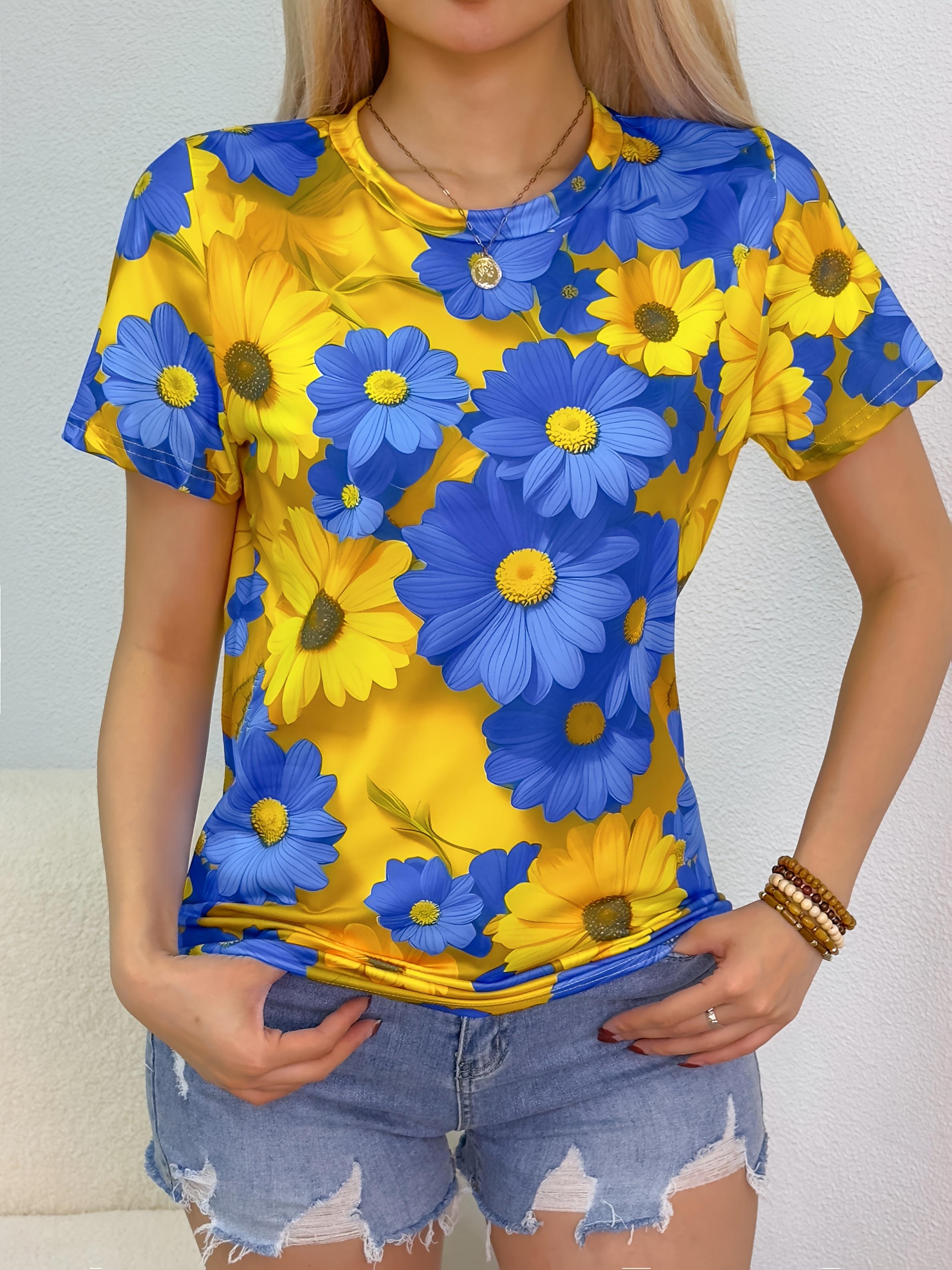 

Women s Casual Floral Print T-Shirt - Round Neck. Short Sleeves. Machine Washable - Perfect for SpringSummerFall M дубильная кора
