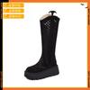 2025 spring and summer new hollow hole cool boots women's thick-soled heightening boots hollow knee boots summer