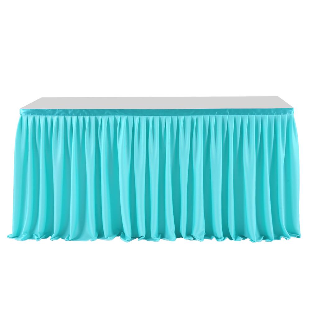 Tulle Table Skirt Pleated Ruffle Tablecloth For Wedding Decoration Birthday Party Baby Shower Tutu Veil Dining Table Decoration