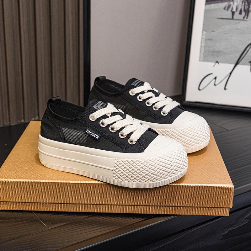 

Mesh breathable little white shoes women s bag head thick-soled casual board shoes summer thin non-slip and wear-resistant shallow mesh shoes 40 чёрный