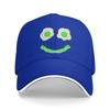 Green Smile Face Eggs and Bacon Ham Breakfast St Patrick's Sun Baseball Cap  Summer Women Unisex Tennis Skate Snapback Cap