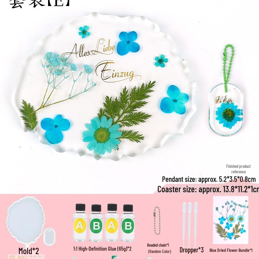 Dried Flower Silicone Keychain Mold for Handmade Pendant Crafting