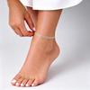 Silver Multi Layer Anklet Dainty Hypoallergenic One Size Fit Most Foot Ornament for Summer Beach Daily Casual Wear