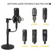 Frgyee AT2020 Desktop Microphone Stand Adjustable Table Mic Stand Microphone Shock Mount for Audio-Technica AT2020 AT2020USB+ AT2035 ATR2500 Condenser