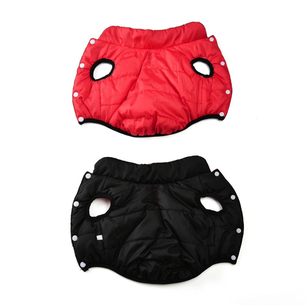 Reversible Pet Clothes Winter Solid Puppy Jacket Coat Windproof Dog Button Vest Costume For Small Large Dogs Chihuahua Labrador