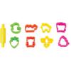 Apsara Non-Toxic Super Soft 12 Shades Modelling Clay Multicolour Pack of 1 with 8 Moulds and Roller for Kids Art Craft