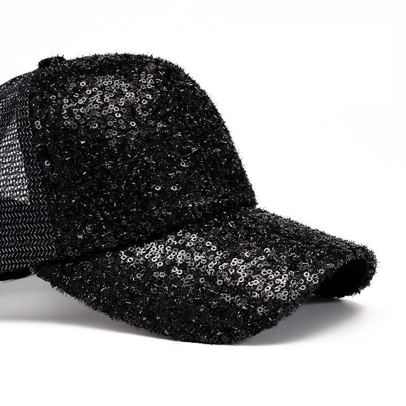 Damen Frühling Sommer Paillettenkappe Sonnenschutz Sonnenhut Sonnenschirm Baseballkappe