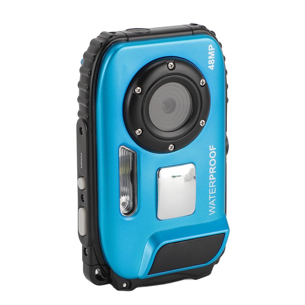 Diving Camera 1080P 48MP Anti Shake 5m Water Proof Underwater Camera with 2.4 Inch Color Screen 32G Memory Card Autofocus 630mAh Face Recognition