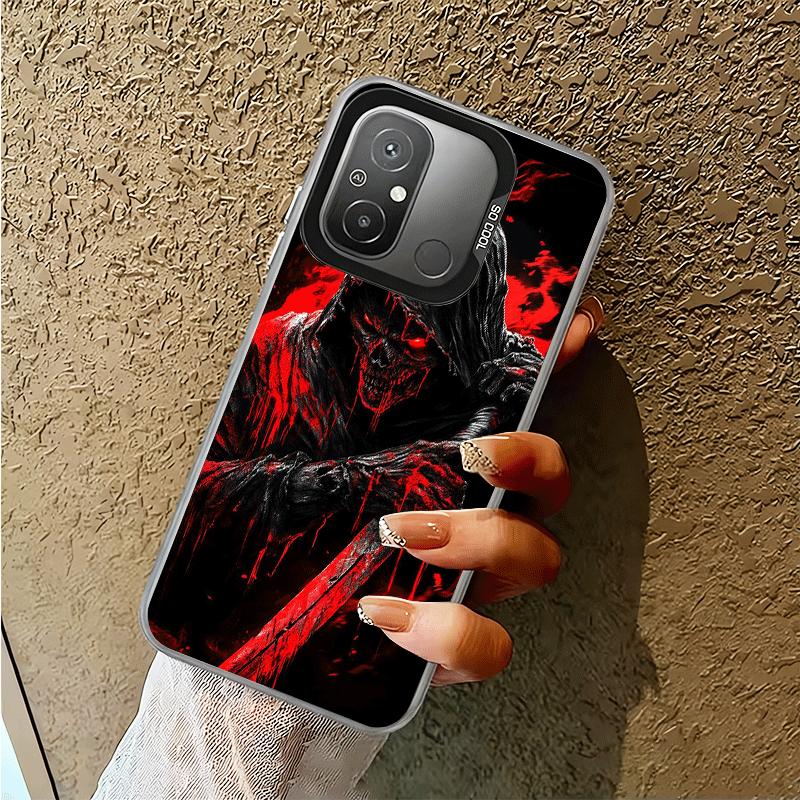 Tod Sensenmann Schädel Sense Stoßfeste Handyhülle für Xiaomi Poco X7 X6 X5 X3 Pro F7 Ultra M8 Redmi 15C 15 14C 13C 12C 10C 13