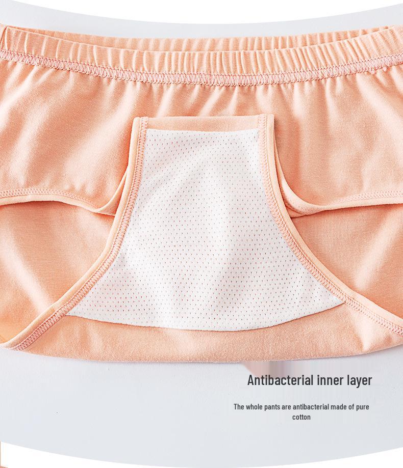 Dívčí antibakteriální kalhotky z čisté bavlny - Střední až velké, Bez trojúhelníku, Dětské spodní prádlo