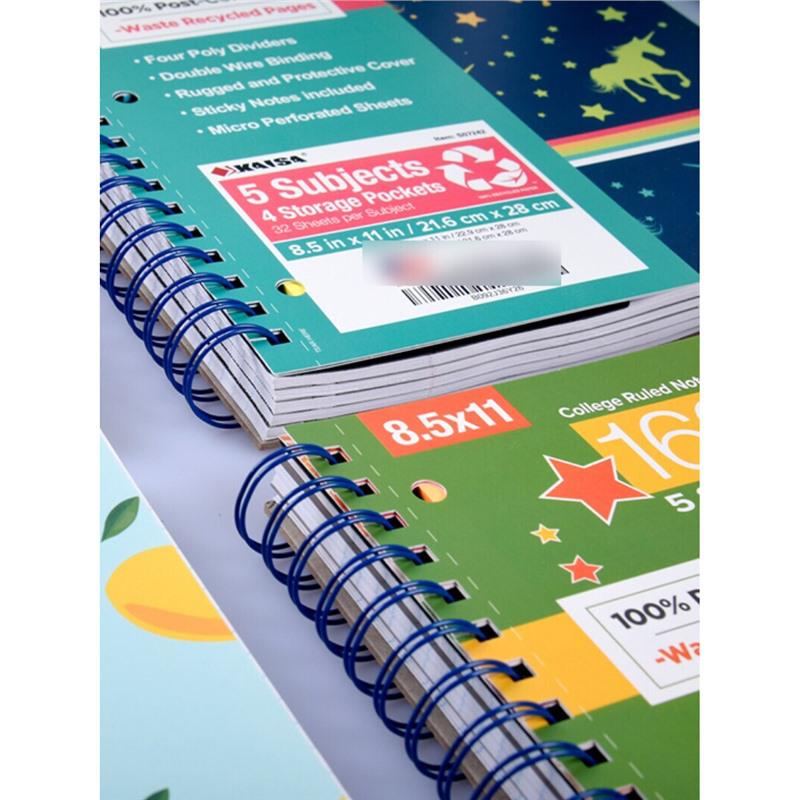Kaisa American Inspiration Spiral Notebook - Sectioned for College and Graduate Exams, Loose-leaf