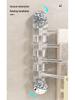 Rotating Wall-Mounted Towel Rack with Suction Cups - Punch-Free, Multi-Functional, Multi-Pole Design for Bathrooms