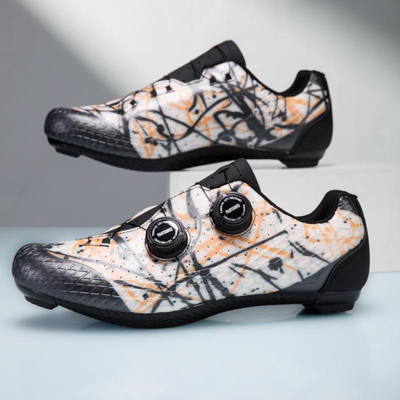 Sapatos Respiráveis SPD para Ciclismo de Estrada Para Homens Mulheres Sapatos de Bicicleta Com Fivela Rotativa Sapatos de Travamento Profissionais Para Bicicleta de Estrada Para Corrida & Uso Diário