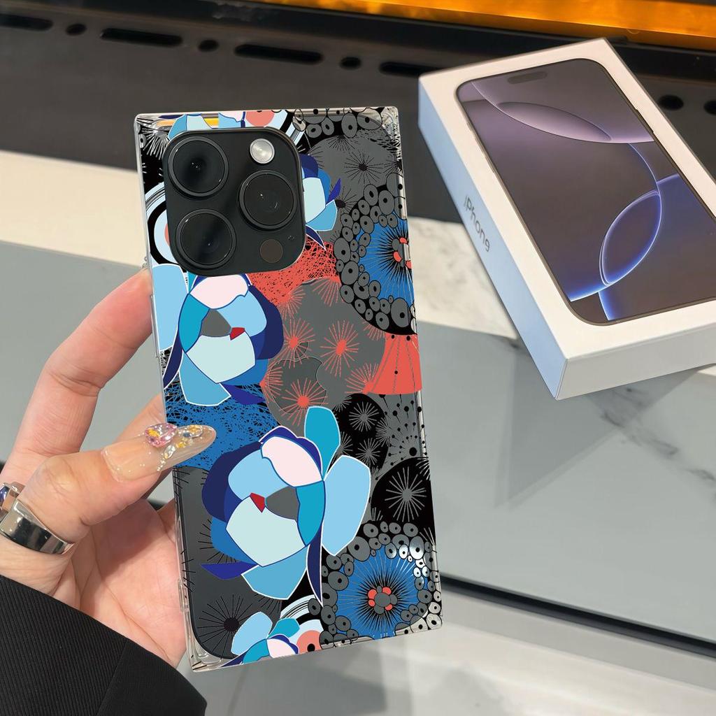 Clear Square Back Tube Case Protection For iPhone 12 15 Plus 13 16 ProMax 14 Pro Max 11 Anti-Oxygen,Hip Brand Pattern Pattern Casing