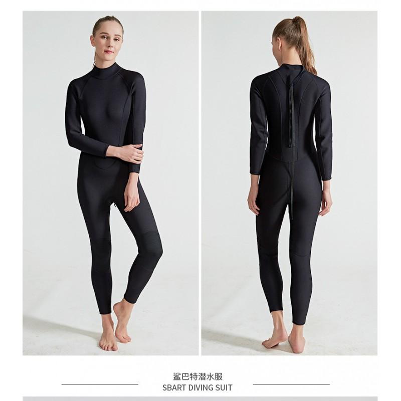 Sbart2MM Wetsuit Long Sleeve Full Body Diving Suit Surfing Snorkeling Swimming Warm Anti-scratch Anti-puncture