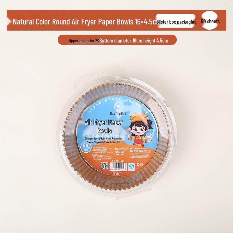 Ölbeständige Heißluftfritteusen- und Ofen-Papierbecher - Lebensmittelqualität, Runde Silikon-Backmatten