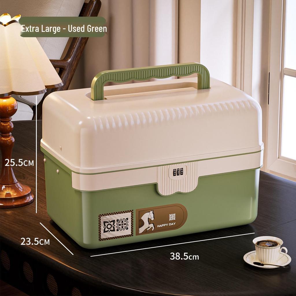 Lockable Storage Box for Home & Valuables, Portable Privacy Document Box for Students and Cars