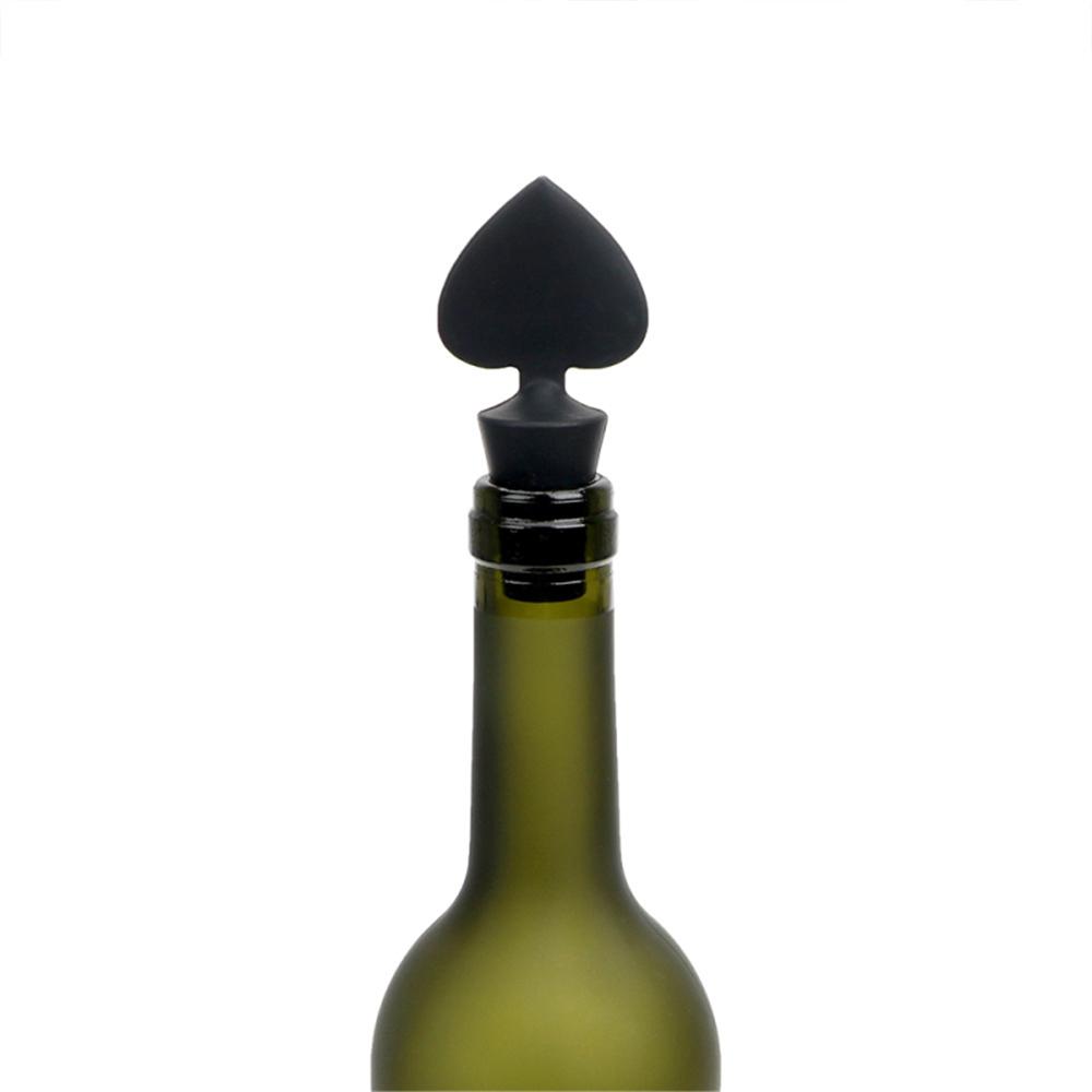 Bottle Plug Fresh Wine Keeper Plug Sealer Wine Stoppers Poker Shaped Red Wine Bottle Cap Silicone