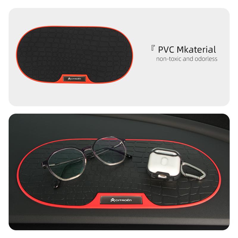 Car Dashboard Anti-slip Sticky Mat PVC Phone Anti-slip Storage Pad For Citroen C4 C3 C2 Berlingo Celysee Cactus Picasso Aircross