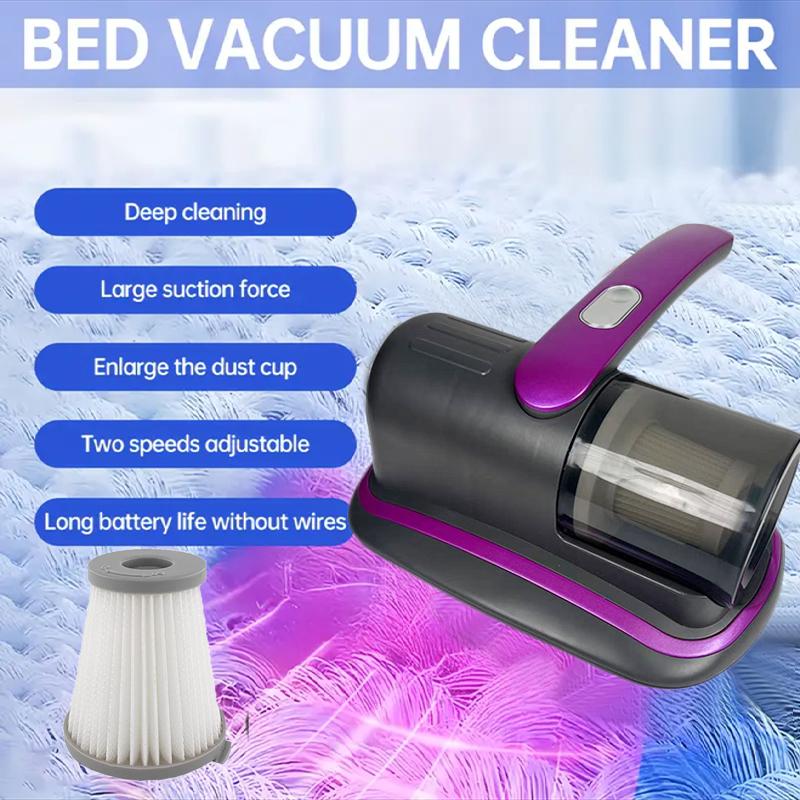 

2026 New Wireless Handheld Mattress Vacuum Cleaner with UV-C Light HEPA Filter and Ultrasonic Vibration12KPa for Bed Sofa Car Seat Carpet
