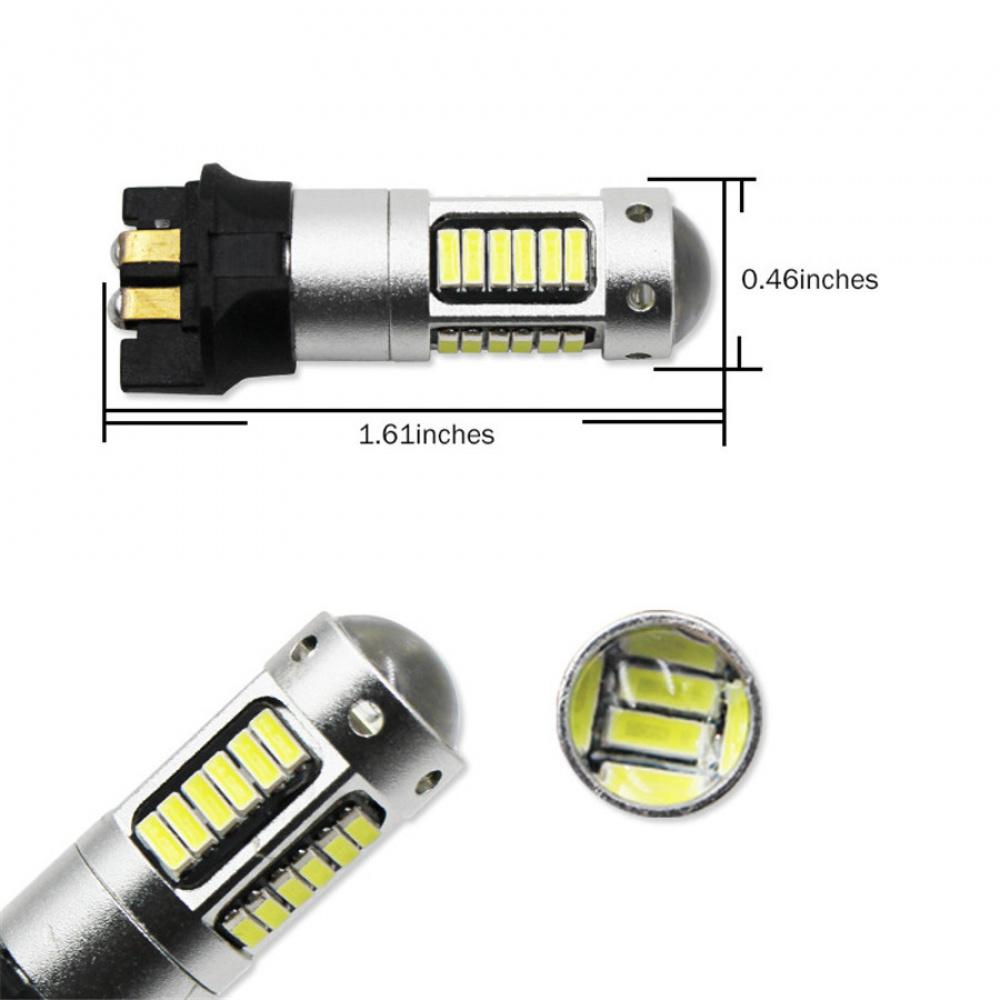 2Pcs White Pw24W Led Bulbs For Bmw F30 3 Series Drl Daytime Light