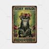 Mfoever Animal Inspirational Slogan Metal Sign Vintage Tin Sign Metal Vintage Bar Vintage Wall Decoration Bar Club Man Cave Metal Poster